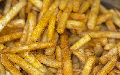 Fries for lunch at North Country Steak Buffet in LaCrosse, WI