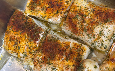 Baked cod fridays for dinner at North Country Steak Buffet