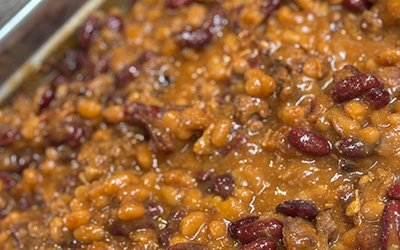 Cowboy Beans for lunch at North Country Steak Buffet