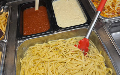 Saturday all day buffet at North Country Steak Buffet in LaCrosse, WI, serving a variety of pasta