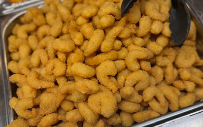 Saturday all day buffet at North Country Steak Buffet in LaCrosse, WI, serving fried shrimp
